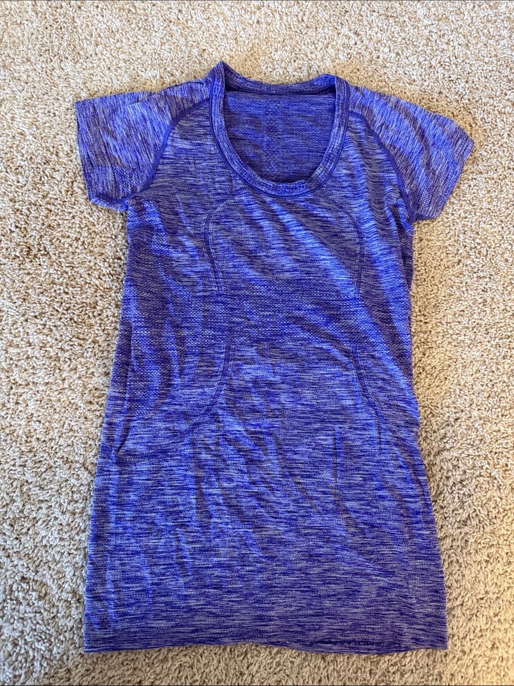 lululemon athletica Purple Space-Dye Scoop Neck Tee